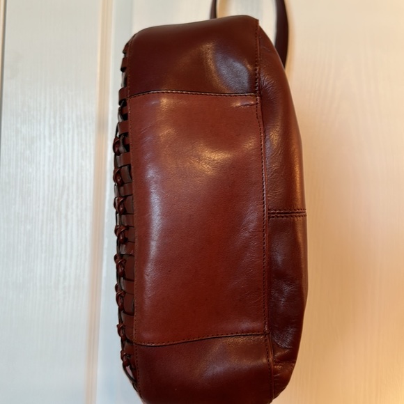 Vintage Leather Etienne Aigner Purse, Basketweave Pattern - Picture 4 of 10